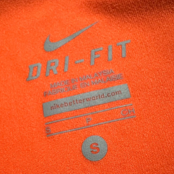NIKE women’s workout athletic shirt 1/4 zip orange super soft dri-fit - Picture 5 of 5
